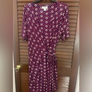 Motherhood Maternity Geometric Wrap Dress